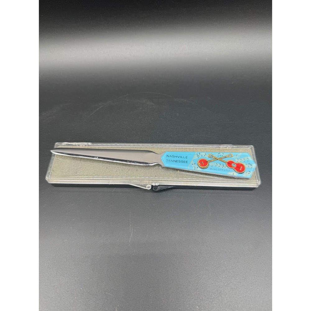 Nashville Tennessee Letter Opener Music City Souvenir Guitar With Original Box‎